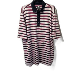FootJoy Athletic Fit Polo Blue and Pink Mens XL International Country Club